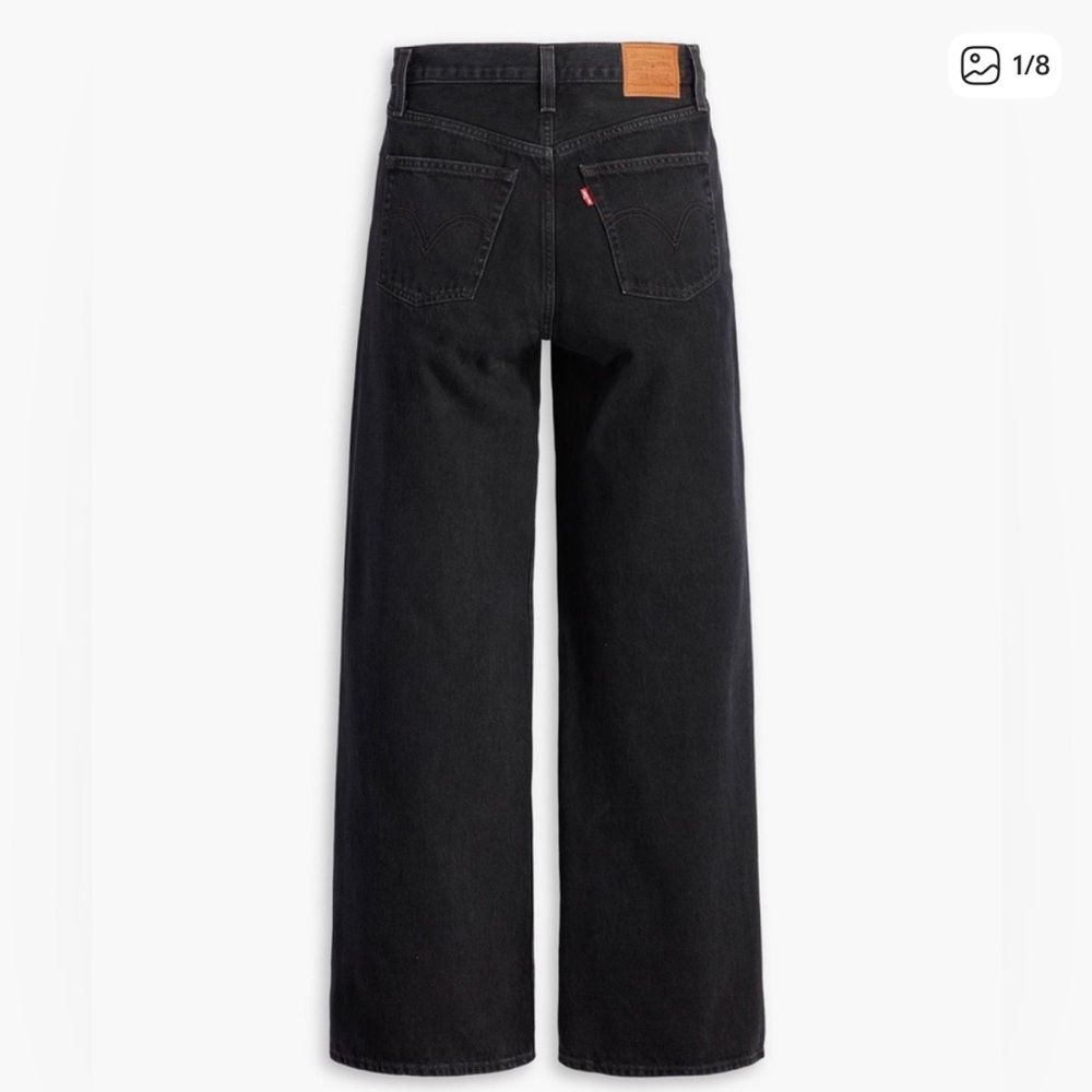 Levi's Ribcage High Rise Wide Leg Jeans Black Size 30x32